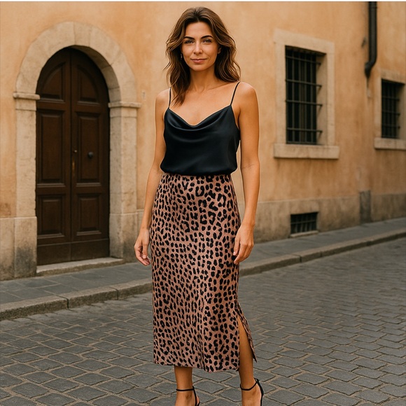 Cami NYC The Jessica Skirt in Graphic Leopard - Picture 4 of 16